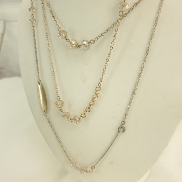 The Limited Womens Gold Tone Fashion Two Tiered Lobster Clasp Layered Necklace - Picture 2 of 7